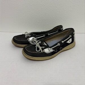 SPERRY Top-Sider Blue Navy Silver Slip Ons Shoes 8M Casual